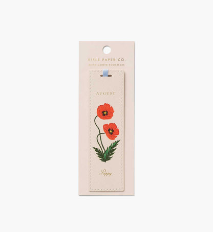 Birth Month Bookmark - August - Illustrated Bookmark