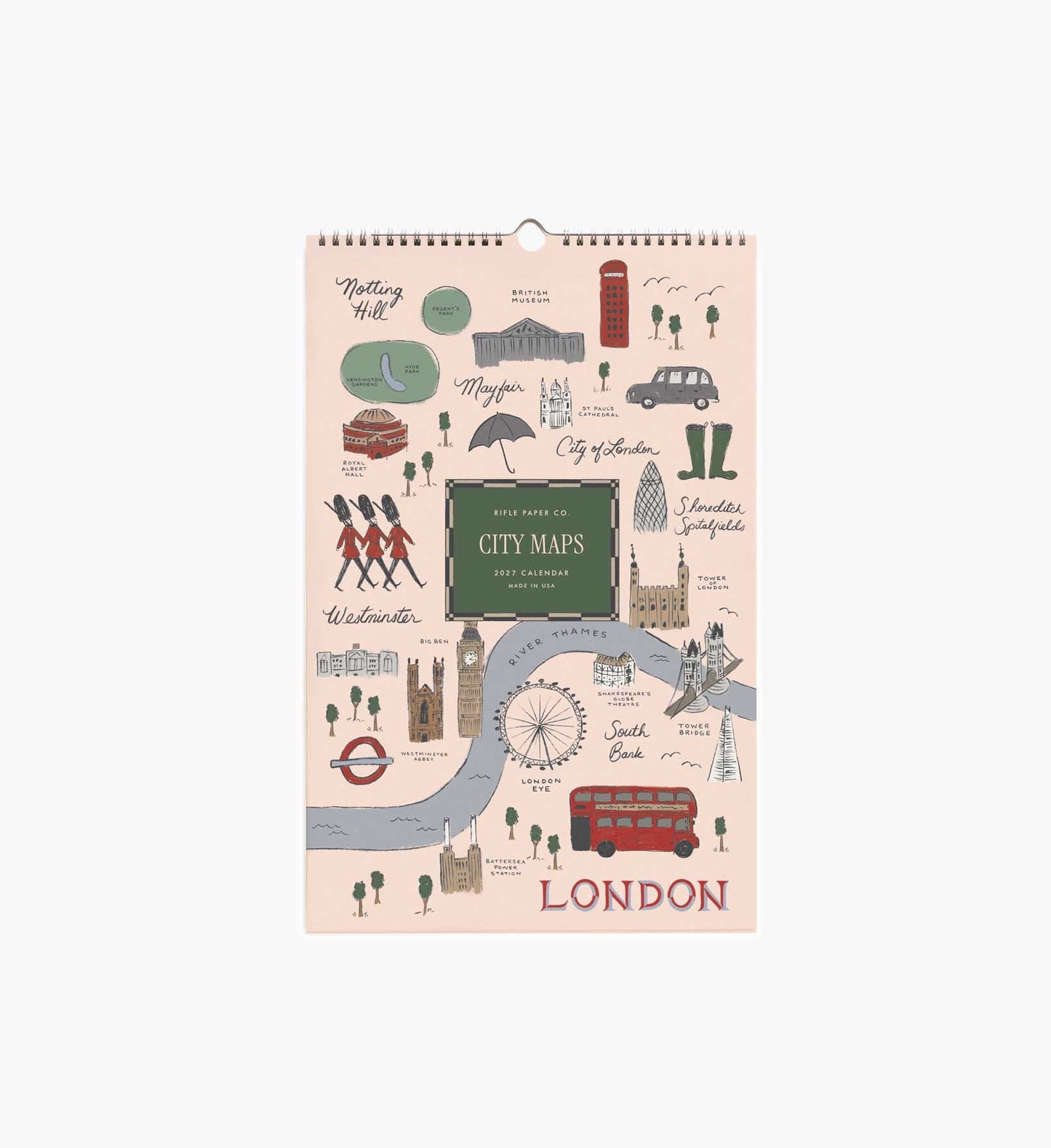 2027 Wall Calendar - Travel Sketches - Premium Design Accessory