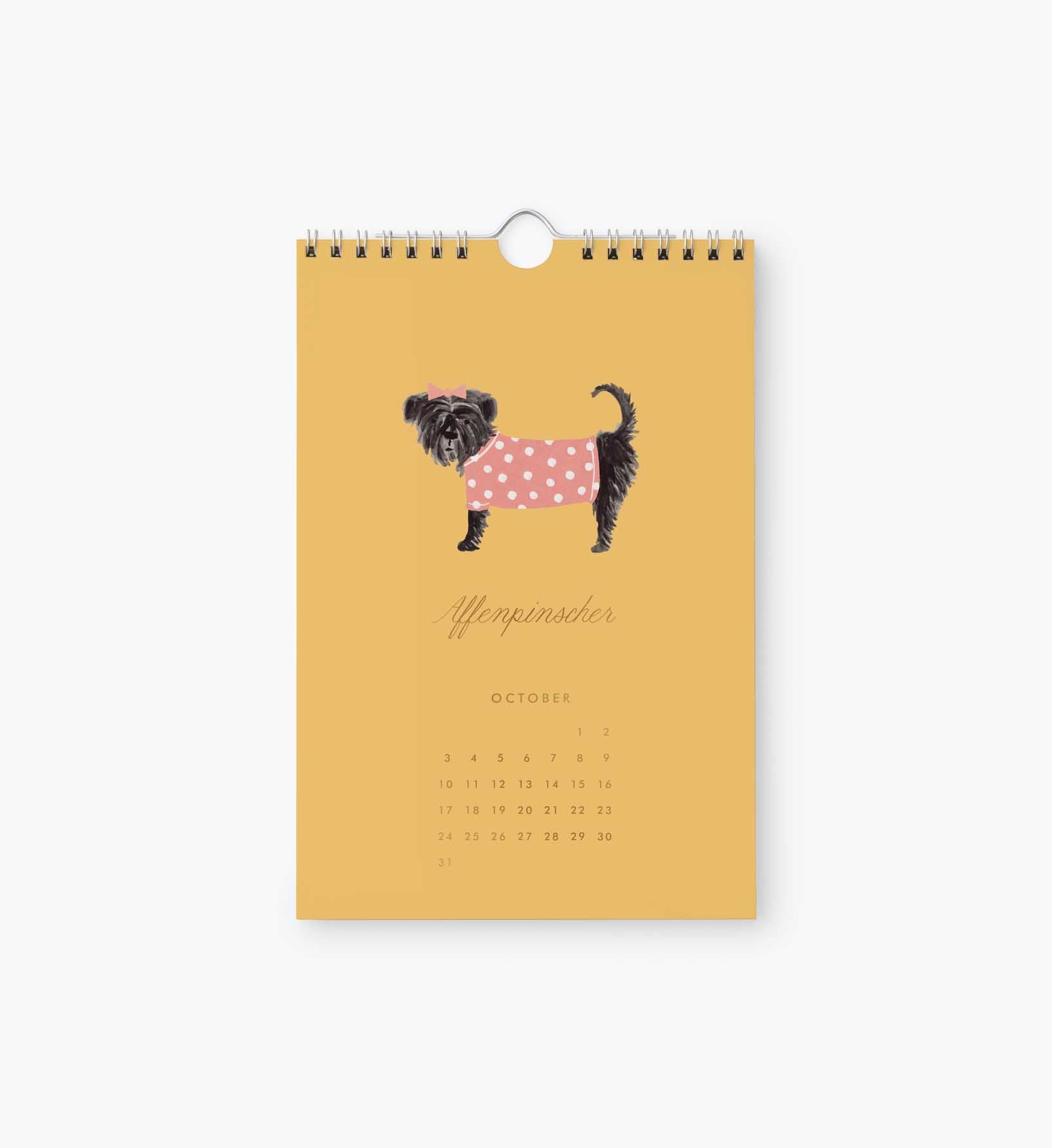 2027 Kitchen Calendar - Dog of the Month
