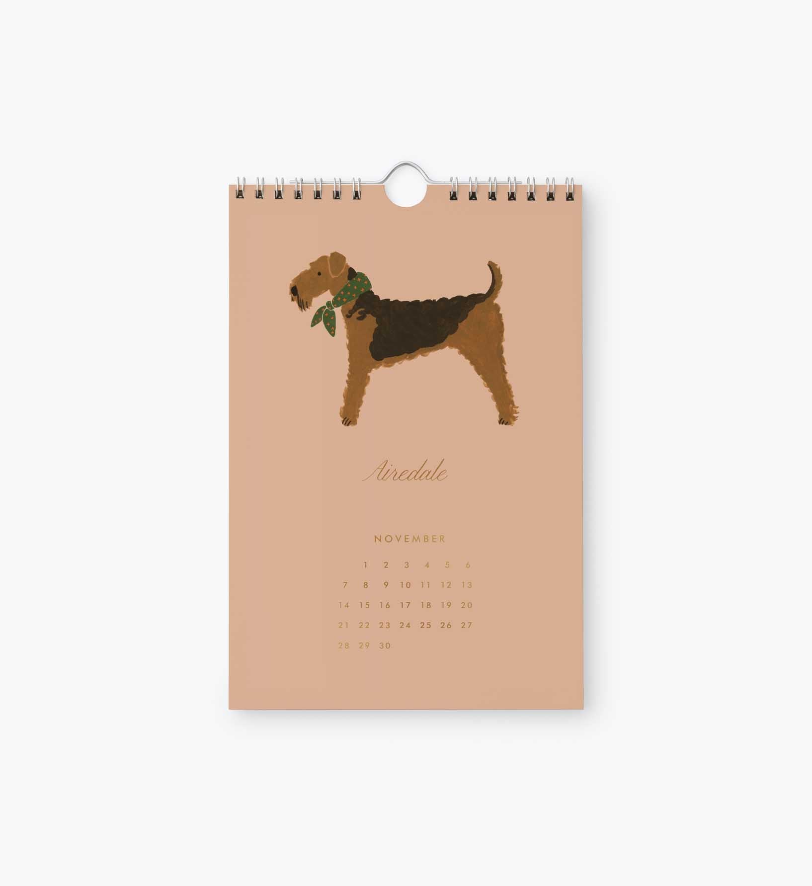 2027 Kitchen Calendar - Dog of the Month
