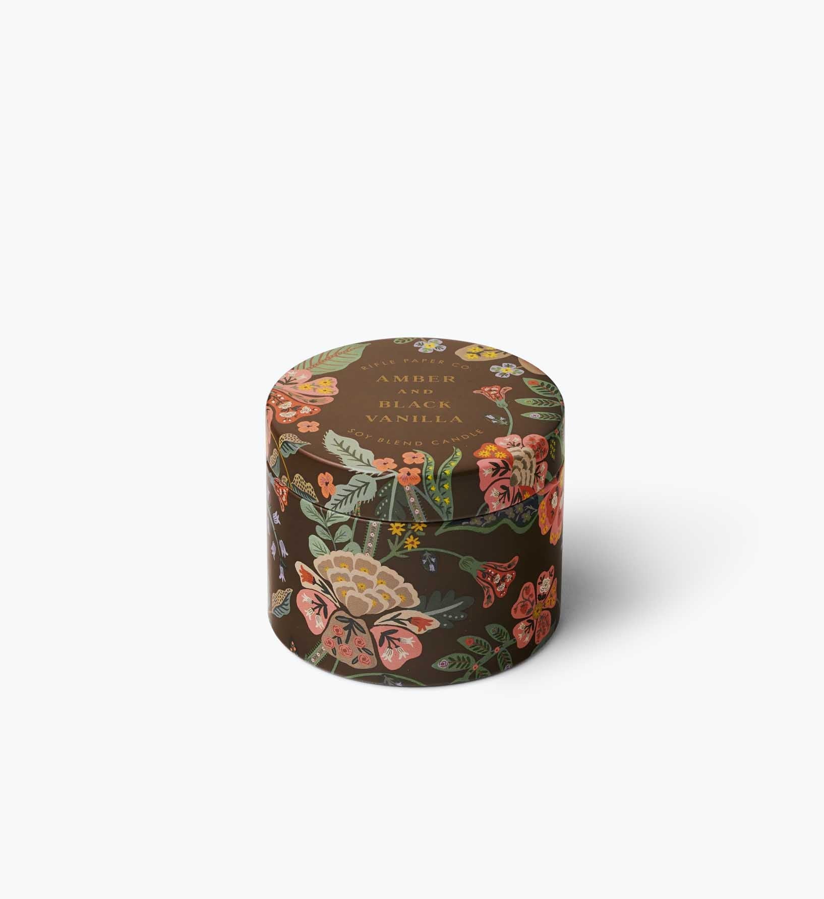 Tin Candle - Amber and Black Vanilla - Premium Design Accessory