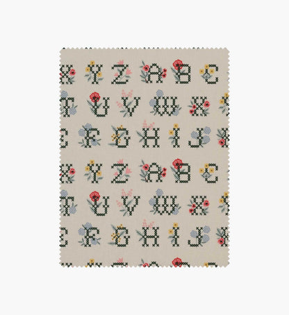 Cross Stitch Letters Canvas Fabric - Linen - Embroidered Wall Cross