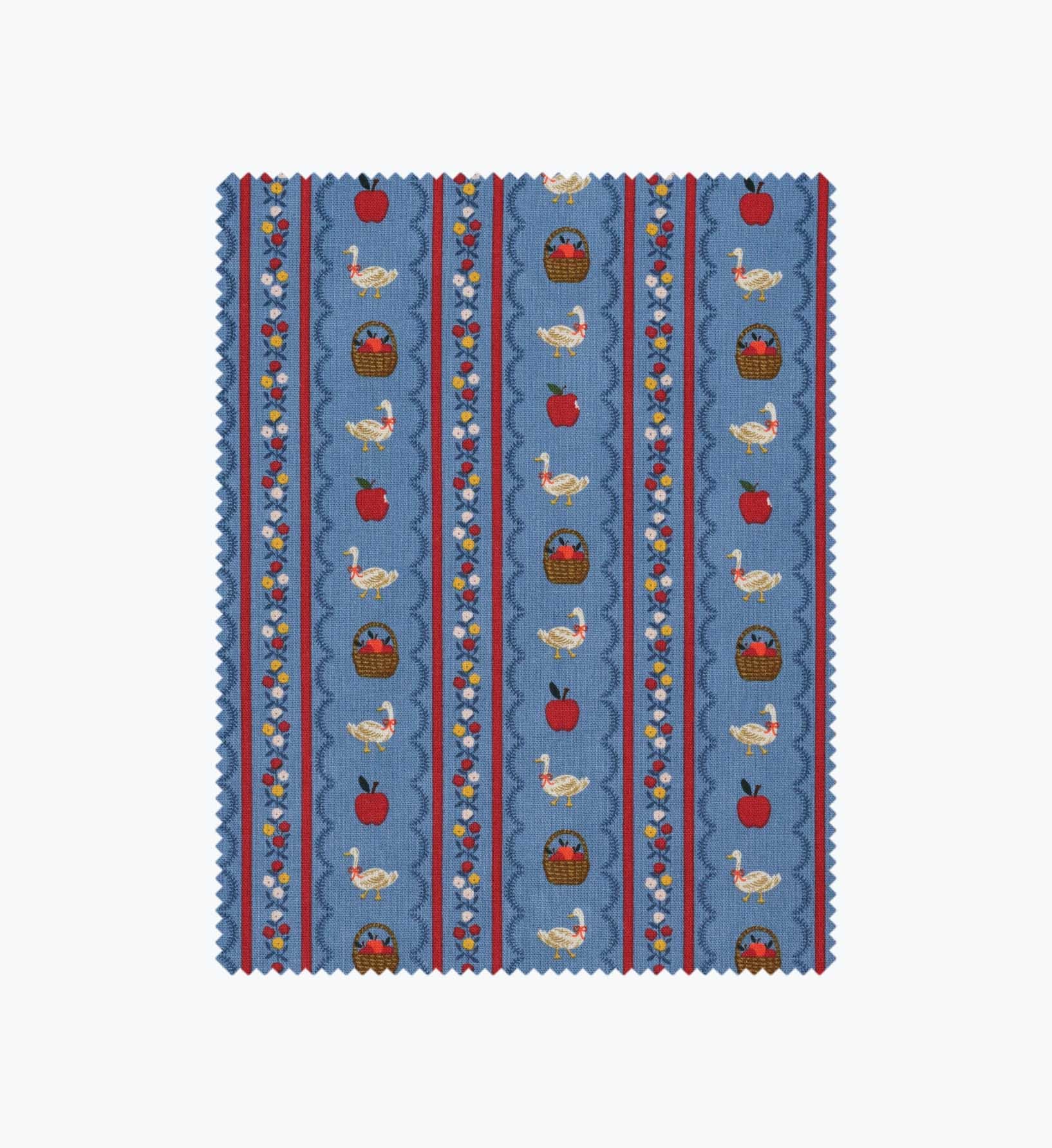 Farmhouse Stripe Canvas Fabric - Blue - Premium Design Accessory