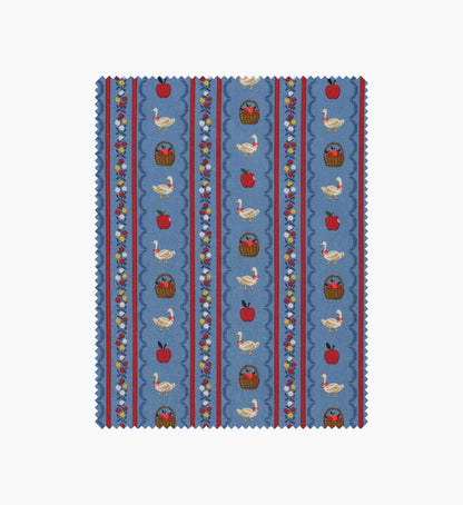 Farmhouse Stripe Canvas Fabric - Blue - Premium Design Accessory
