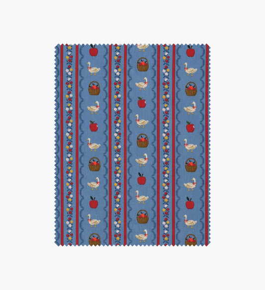 Farmhouse Stripe Canvas Fabric - Blue - Premium Design Accessory