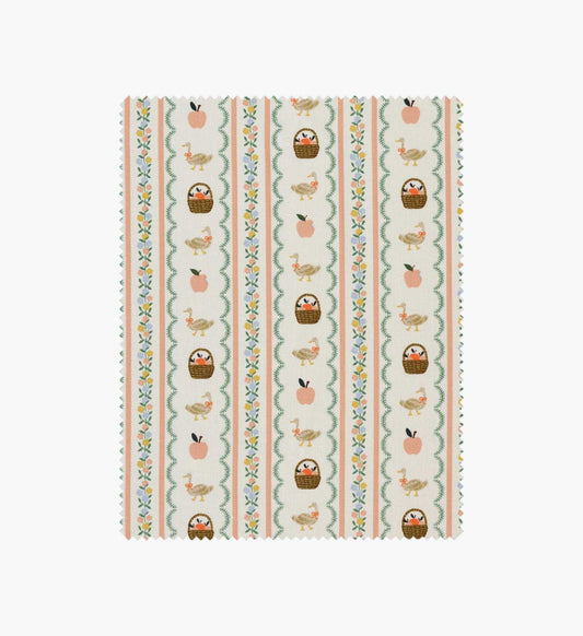 Farmhouse Stripe Canvas Fabric - Cream - Premium Design Accessory