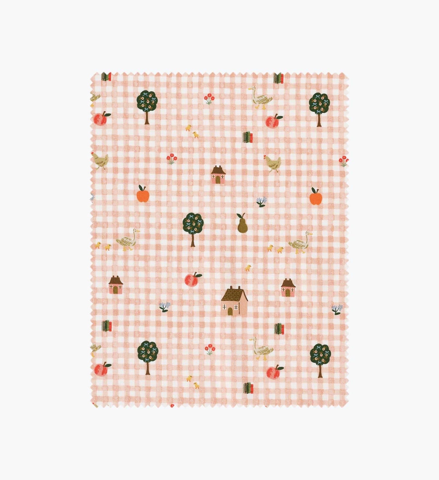 Farmhouse Gingham Cotton Fabric - Pink - Premium Design Accessory