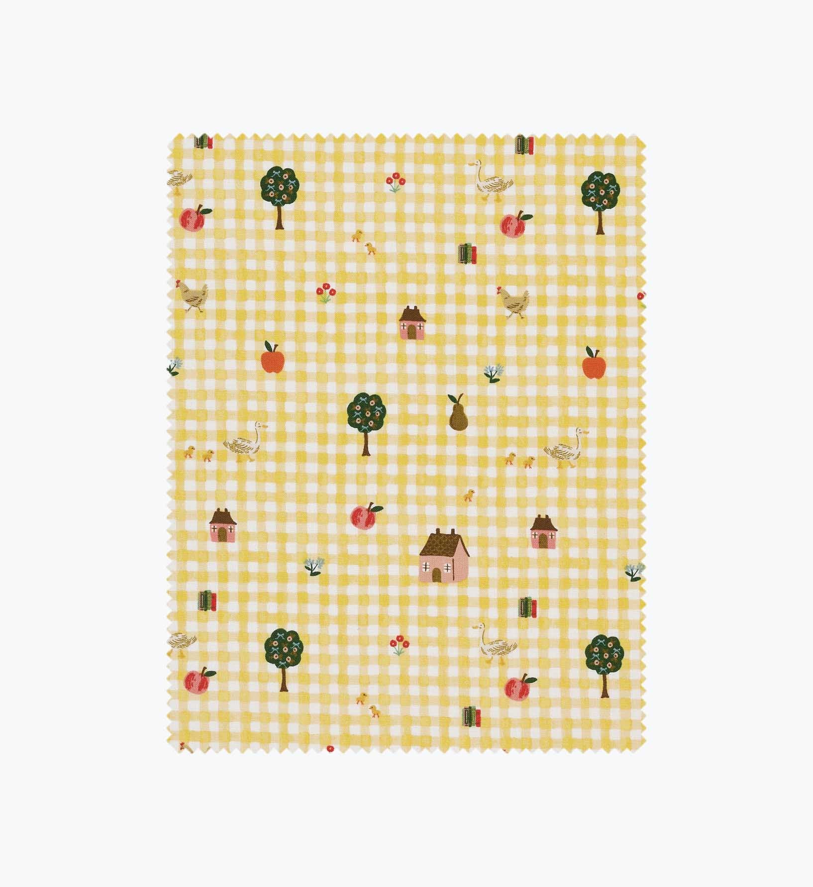 Farmhouse Gingham Cotton Fabric - Butter - Premium Design Accessory