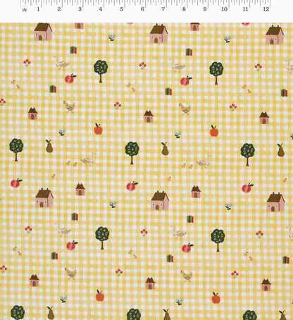 Farmhouse Gingham Cotton Fabric - Butter