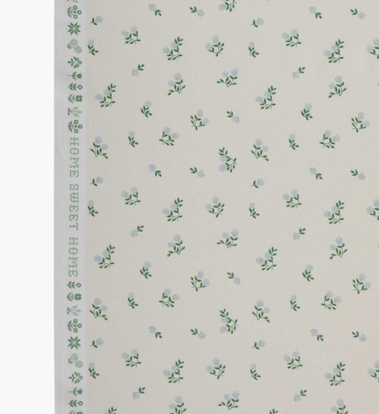 Ditsy Hydrangea Cotton Fabric - Cream
