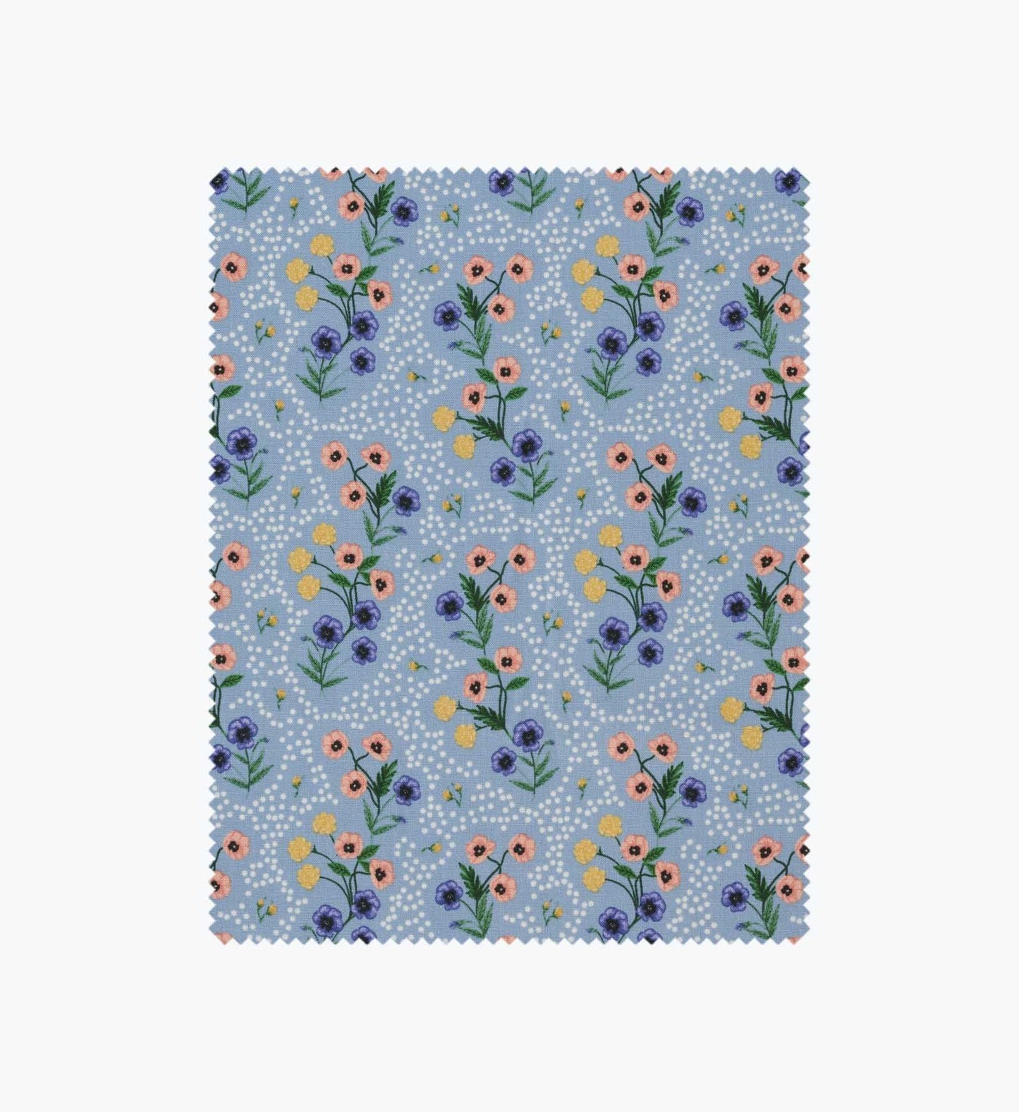 Poppy Cotton Fabric - Slate - Premium Design Accessory