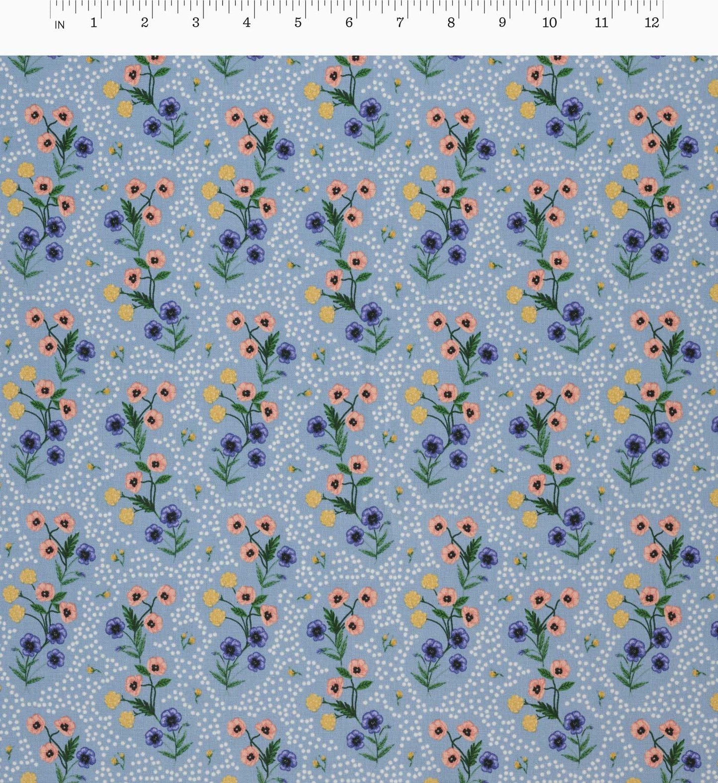 Poppy Cotton Fabric - Slate