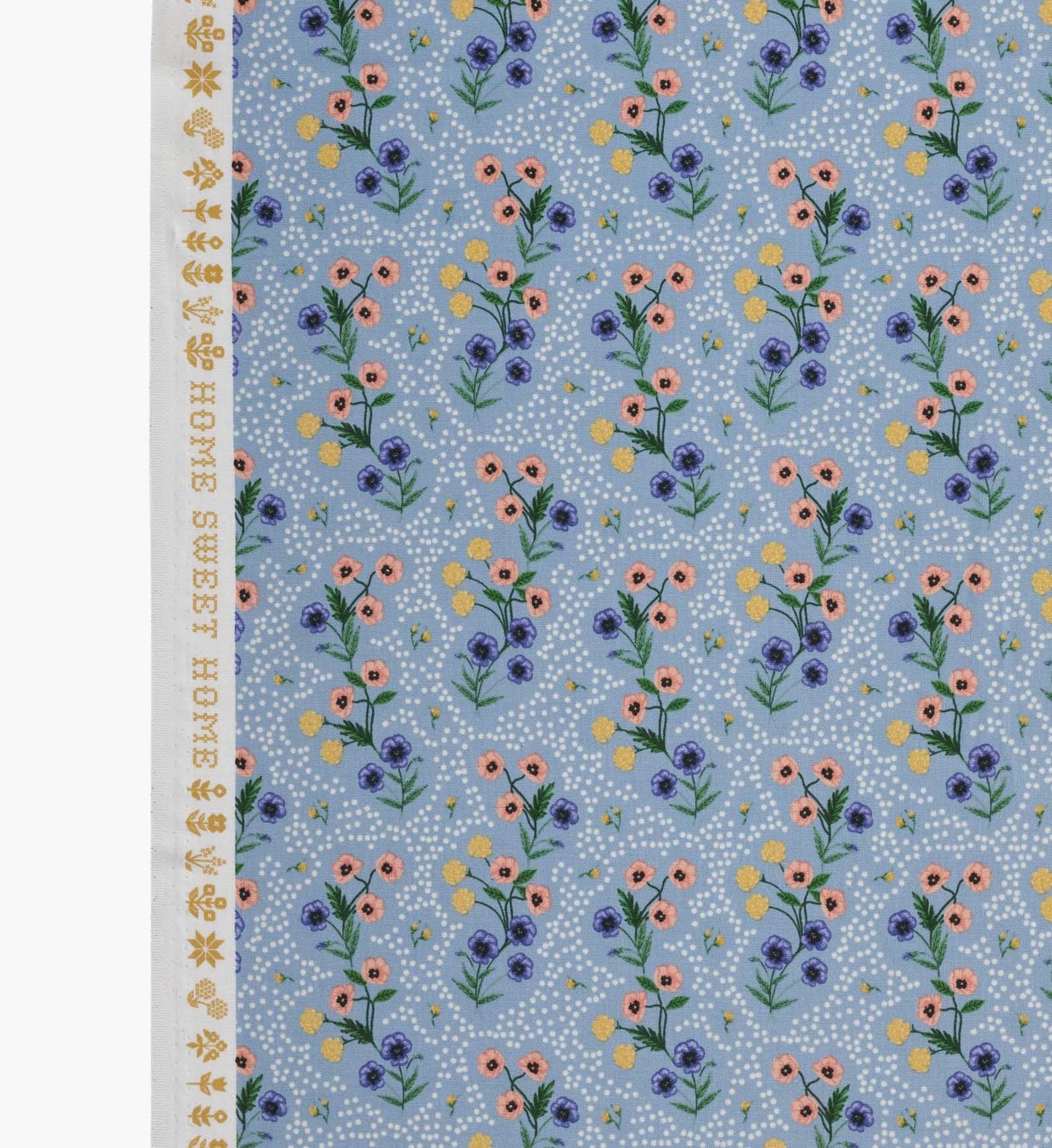 Poppy Cotton Fabric - Slate