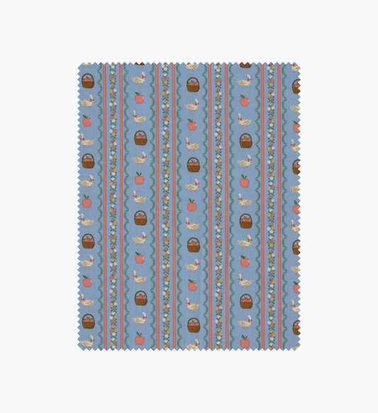 Farmhouse Stripe Cotton Fabric - Slate - Premium Design Accessory