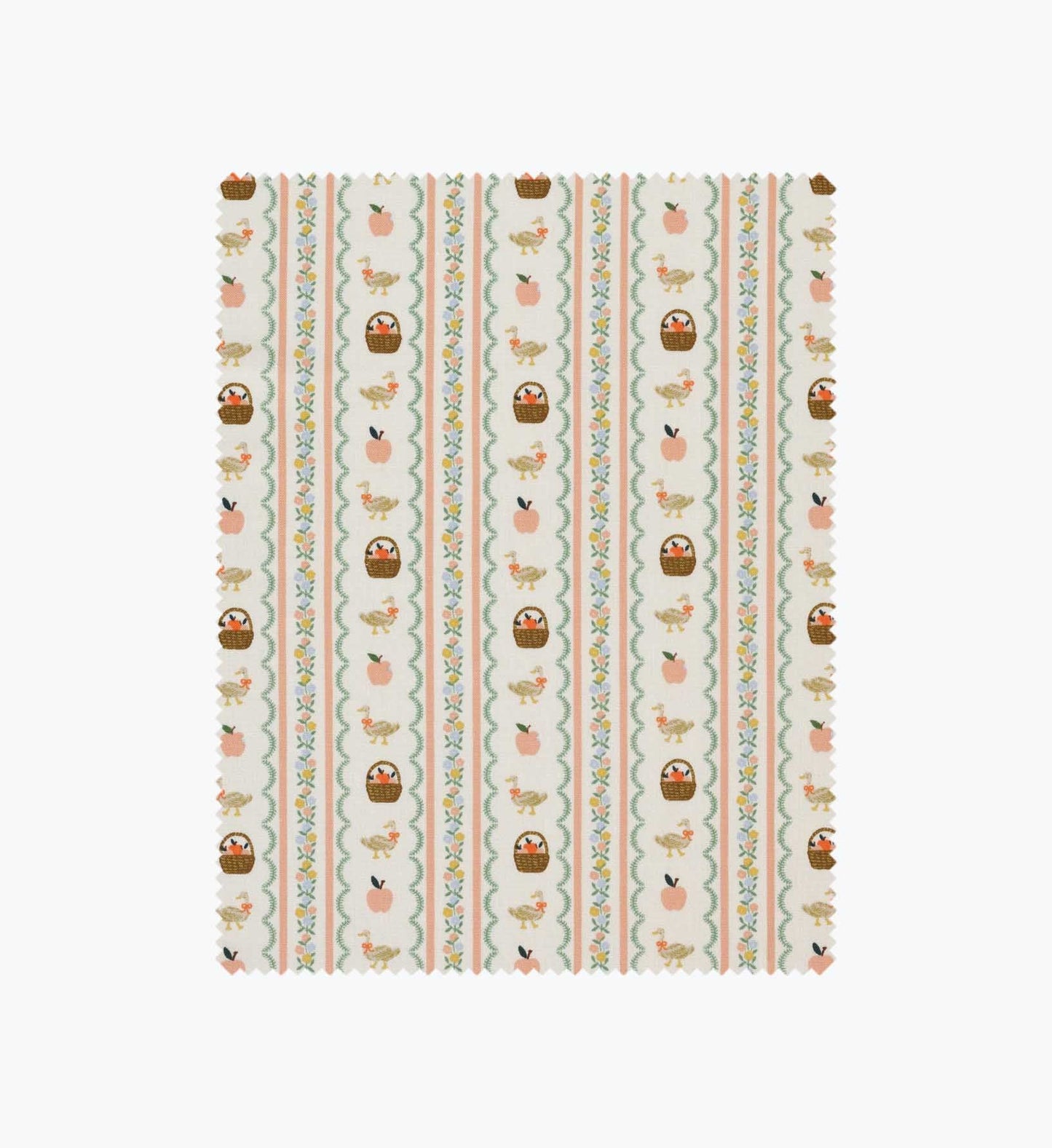 Farmhouse Stripe Cotton Fabric - Cream - Premium Design Accessory