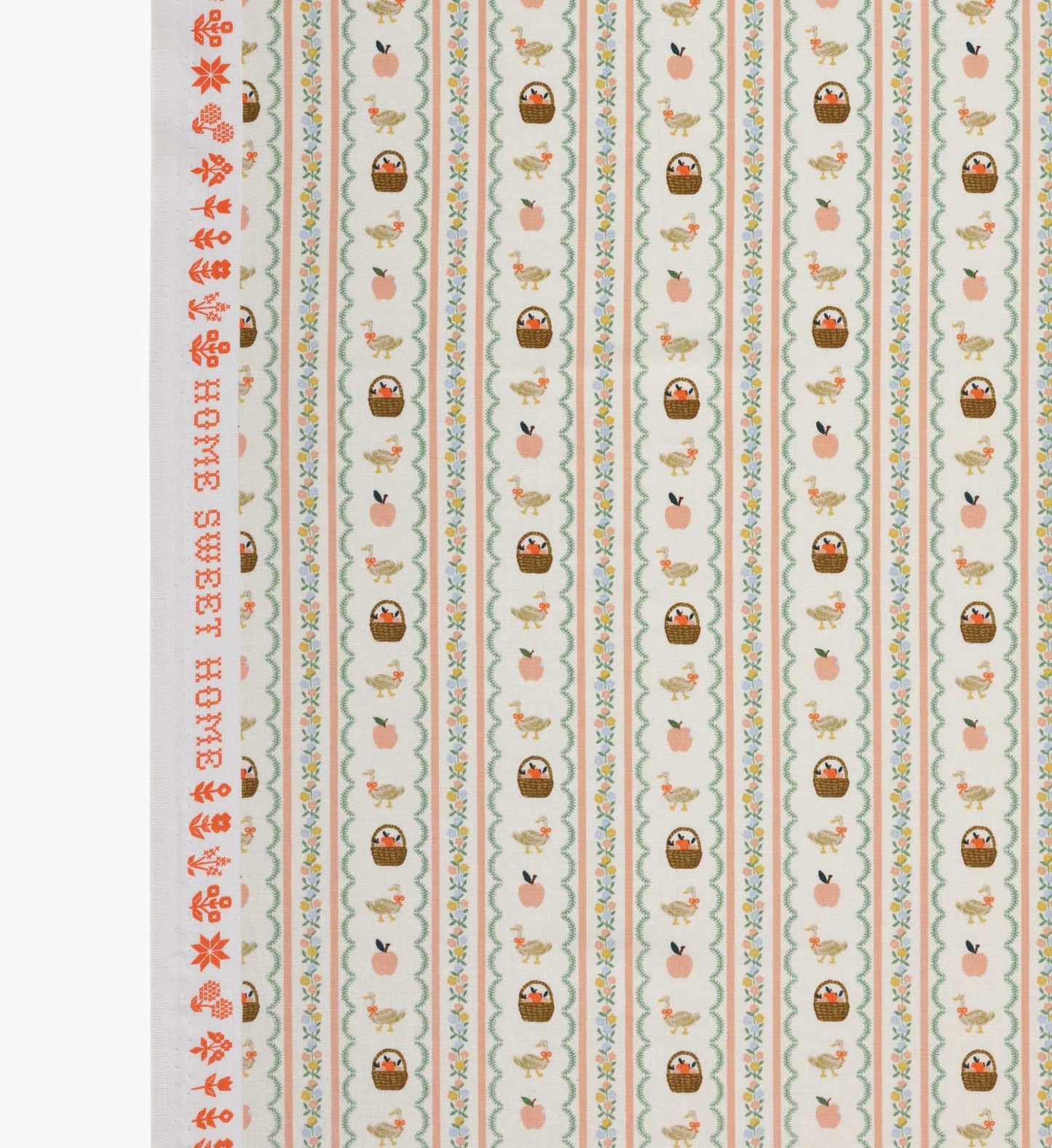 Farmhouse Stripe Cotton Fabric - Cream
