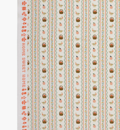 Farmhouse Stripe Cotton Fabric - Cream