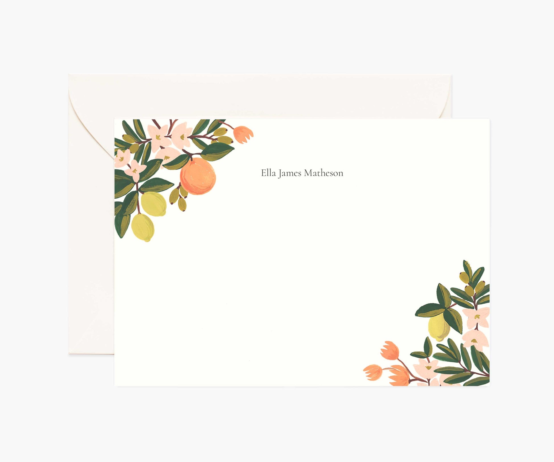 Floral Personalized Stationery  - Citrus Floral - Premium Design Accessory