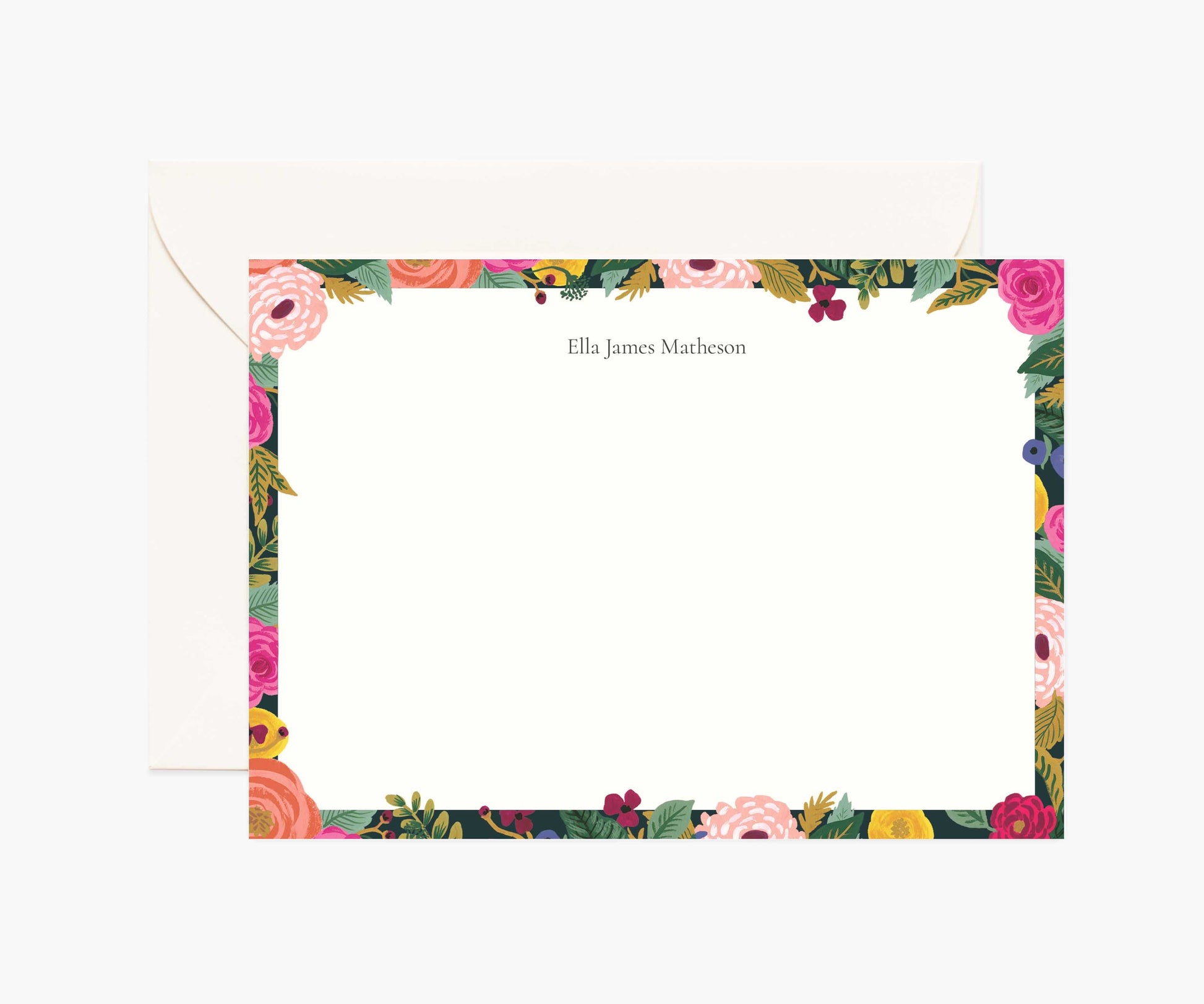Floral Personalized Stationery  - Juliet Rose - Premium Design Accessory