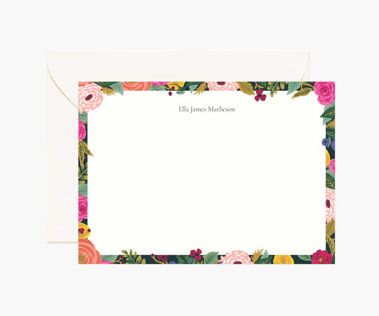 Floral Personalized Stationery  - Juliet Rose - Premium Design Accessory