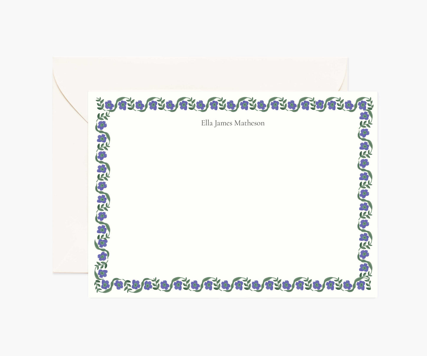 Floral Personalized Stationery  - Delphine - Premium Design Accessory