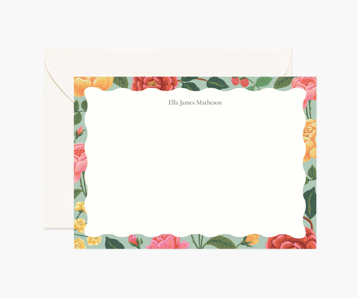 Floral Personalized Stationery  - Roses - Premium Design Accessory