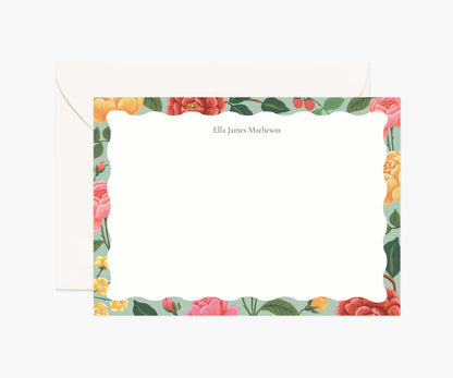 Floral Personalized Stationery  - Roses - Premium Design Accessory