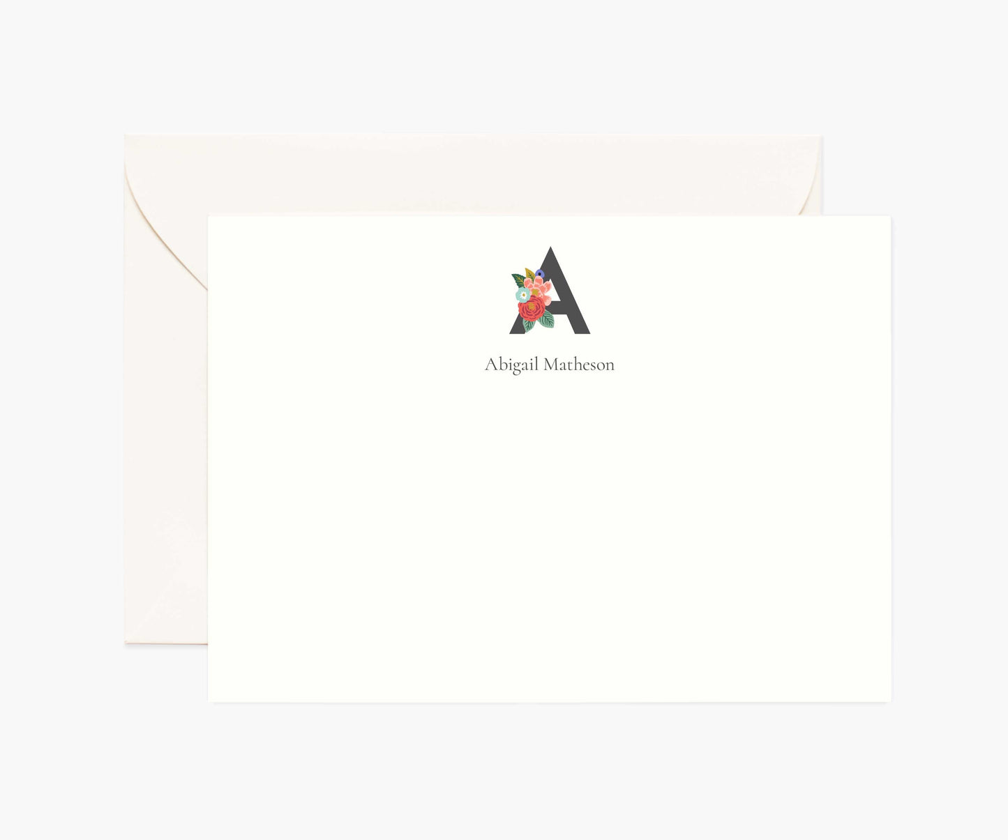 Monogram Personalized Stationery - A - Premium Design Accessory