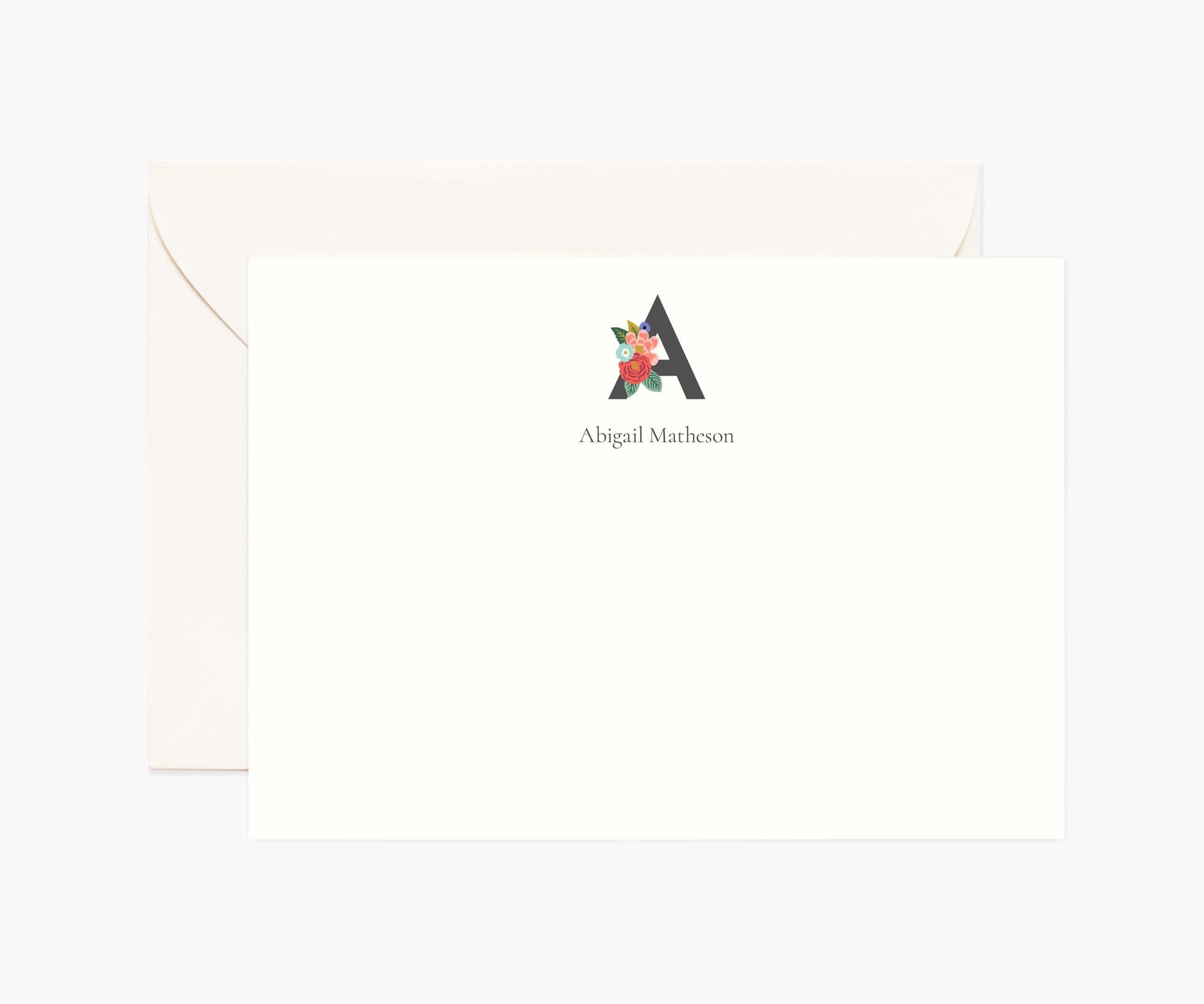 Monogram Personalized Stationery - A - Premium Design Accessory