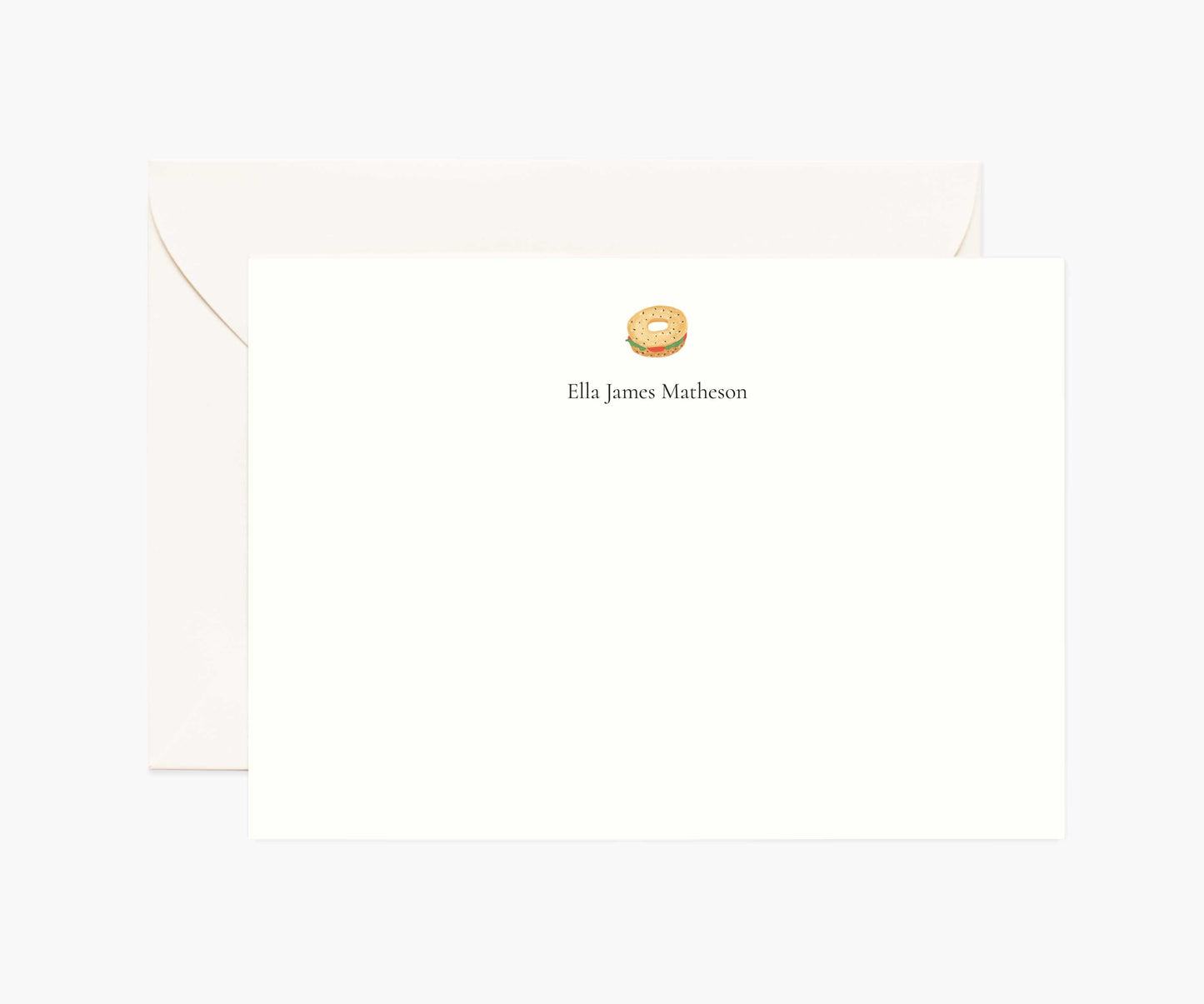 Food & Drink Personalized Stationery  - Bagel - Canvas Tote Bag