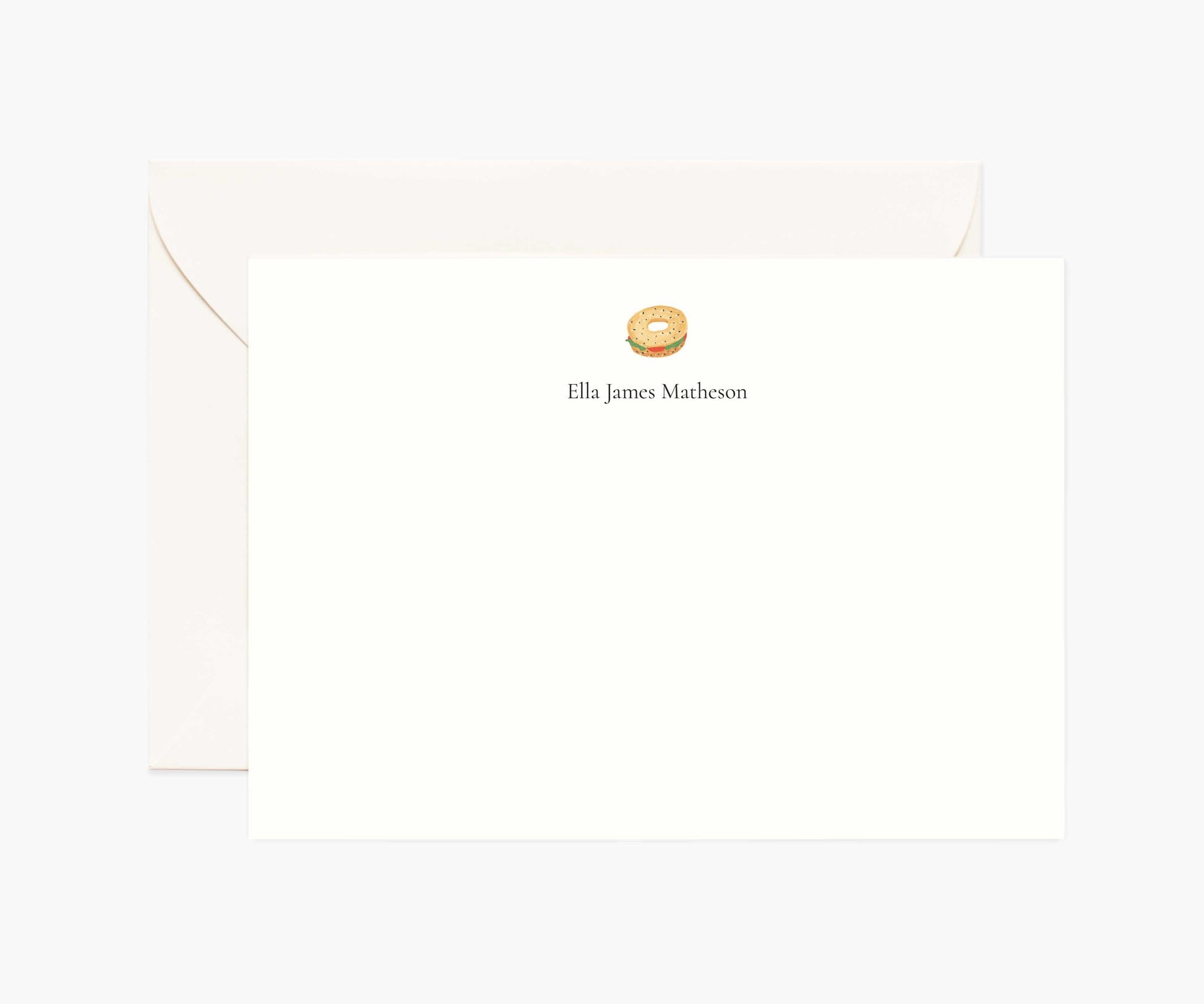 Food & Drink Personalized Stationery  - Bagel - Canvas Tote Bag