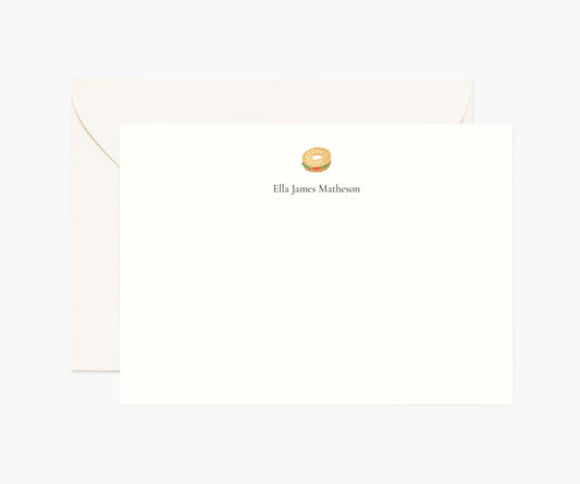 Food & Drink Personalized Stationery  - Bagel - Canvas Tote Bag