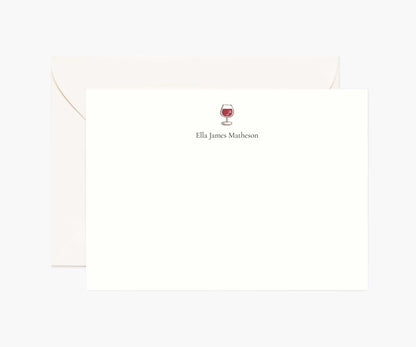 Food & Drink Personalized Stationery  - Red Wine - Premium Design Accessory