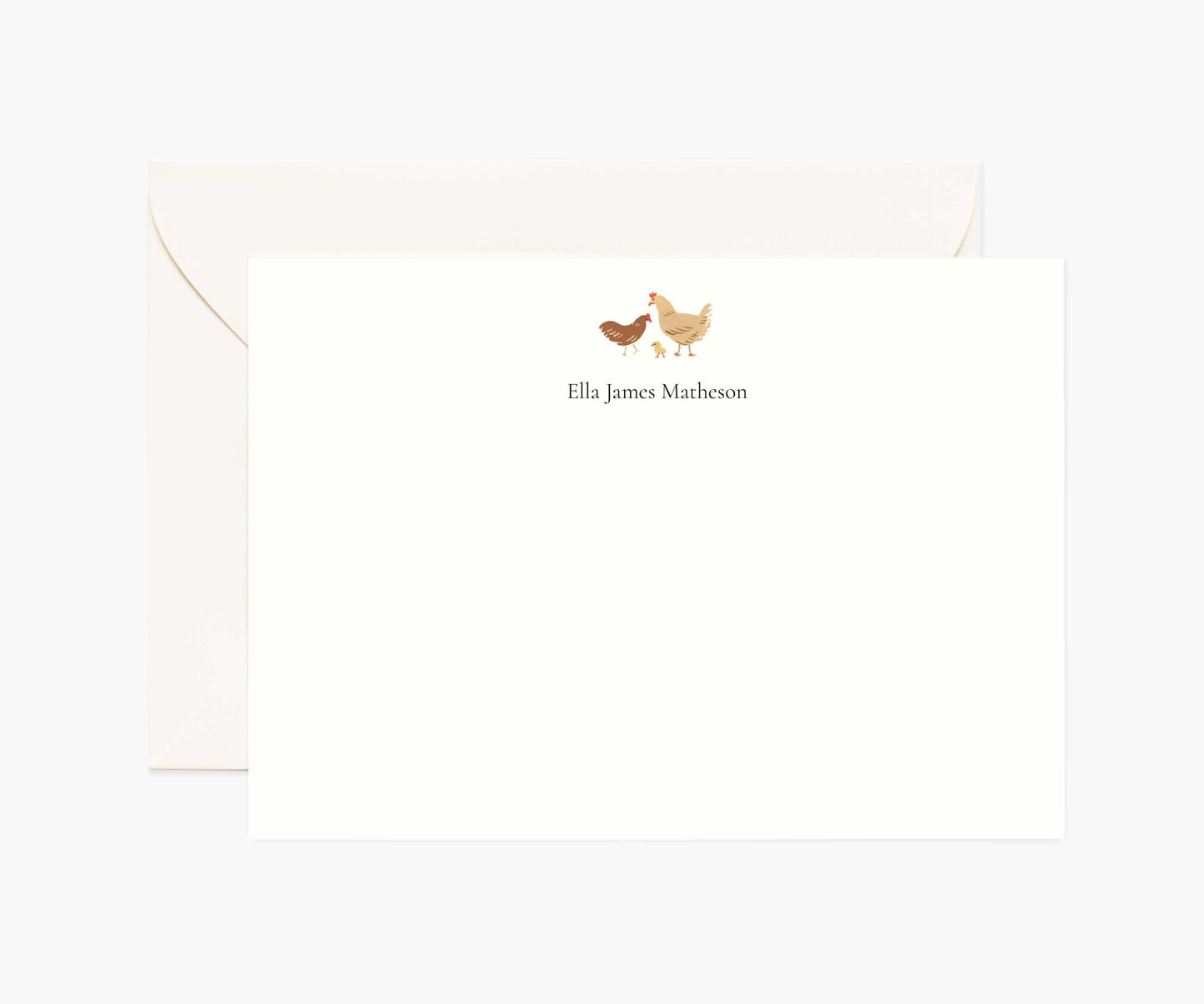 Animals Personalized Stationery  - Chickens - Premium Design Accessory