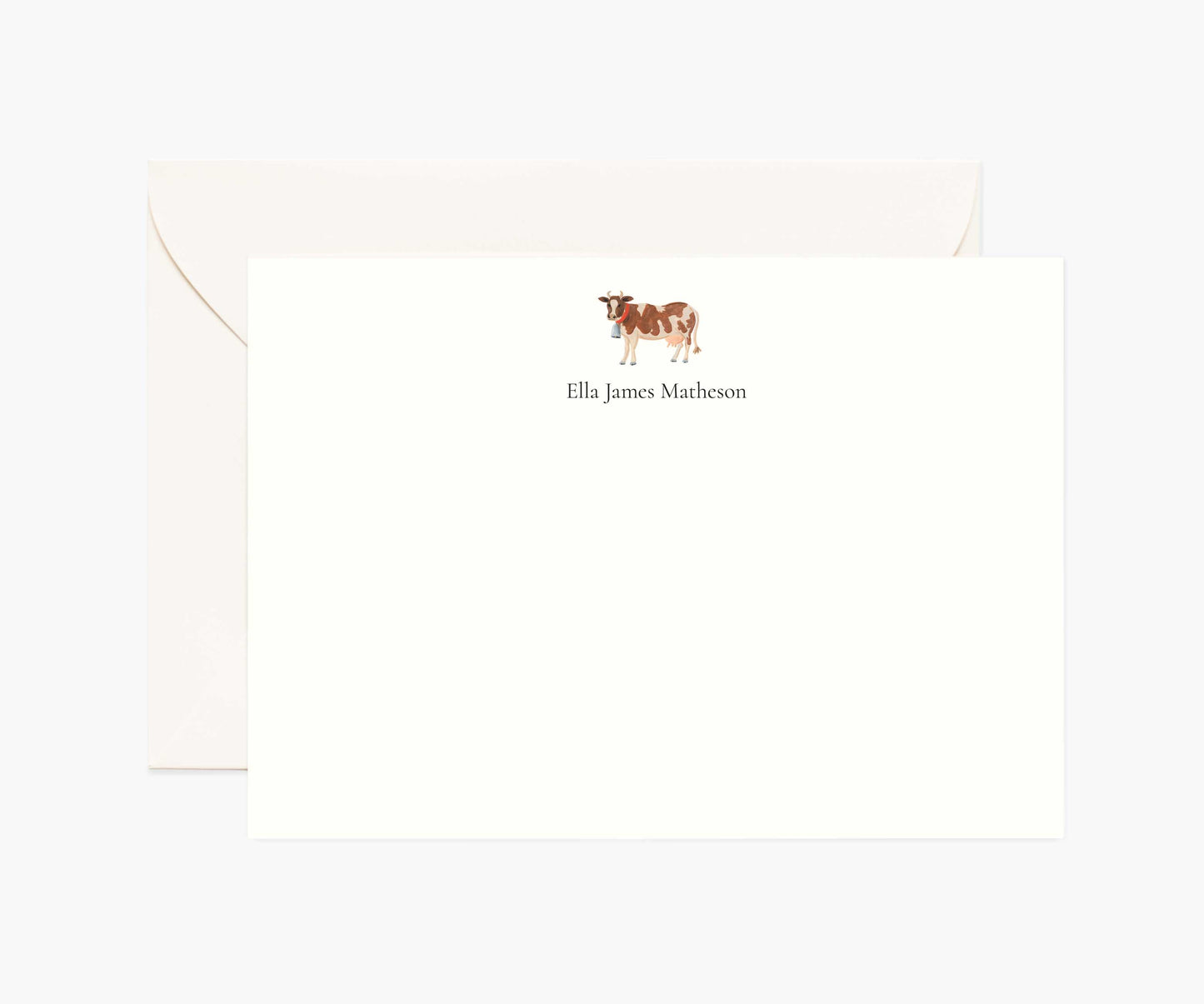 Animals Personalized Stationery  - Cow - Premium Design Accessory