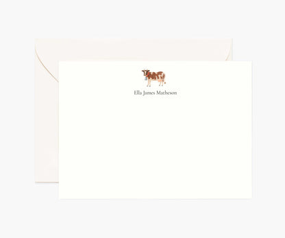 Animals Personalized Stationery  - Cow - Premium Design Accessory