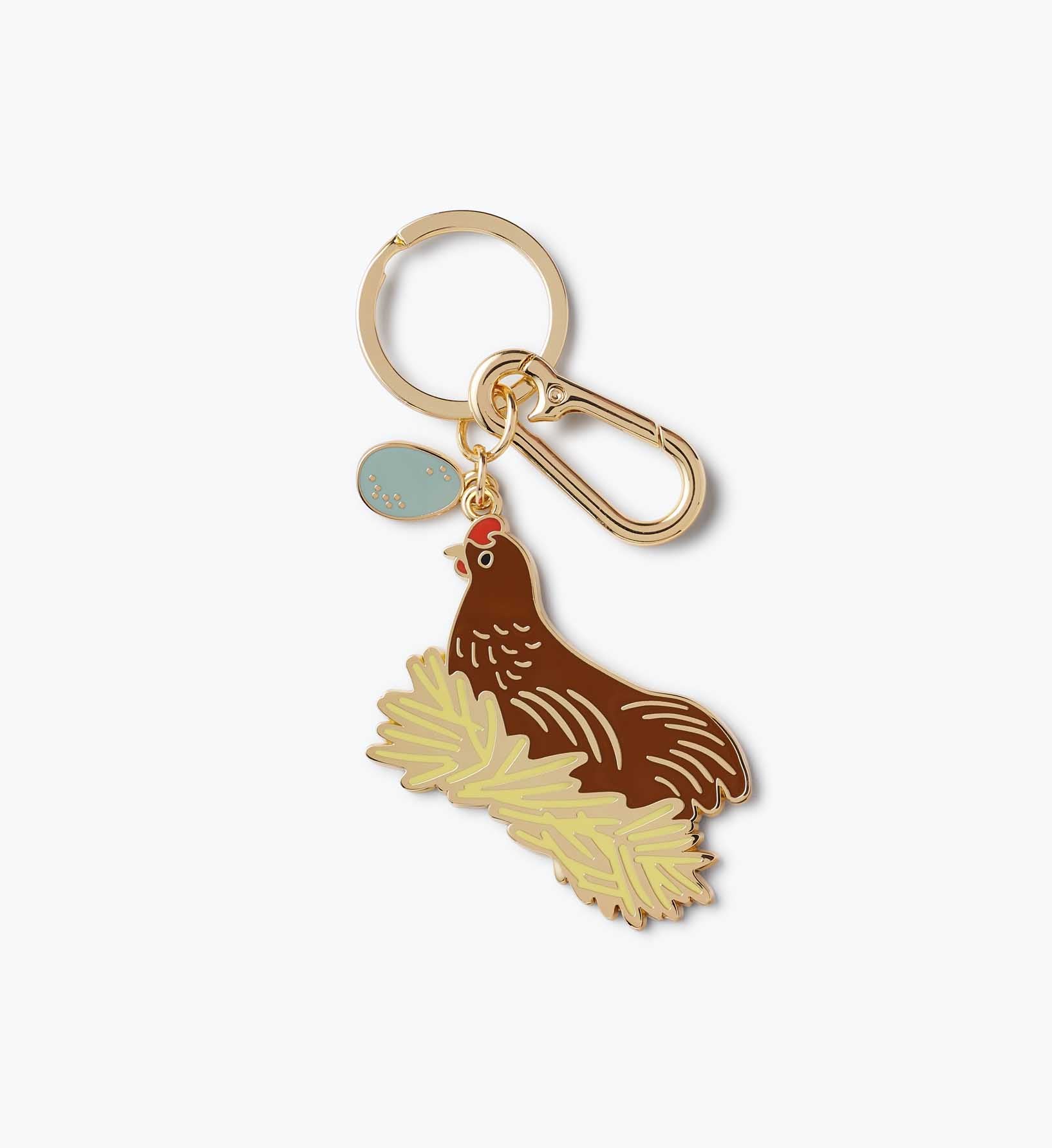 Enamel Keychain - Chicken - Enamel Keychain