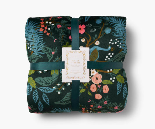 Fleece Blanket - Peacock - Woven Cotton Blanket