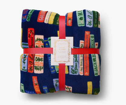 Fleece Blanket - Bookshelf - Woven Cotton Blanket