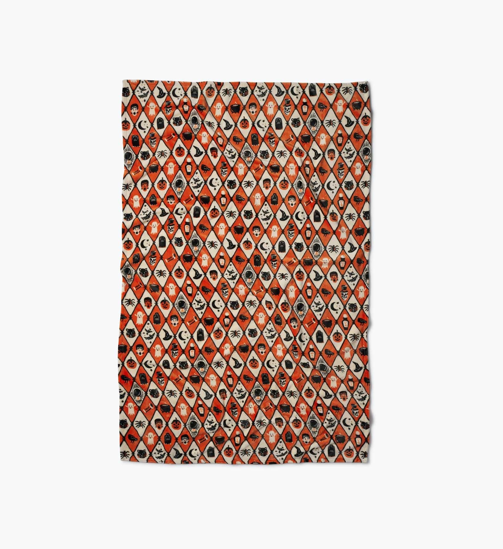 Fleece Blanket - Halloween Argyle