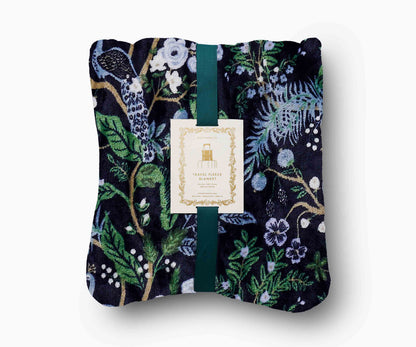 Travel Fleece Blanket - Peacock - Woven Cotton Blanket