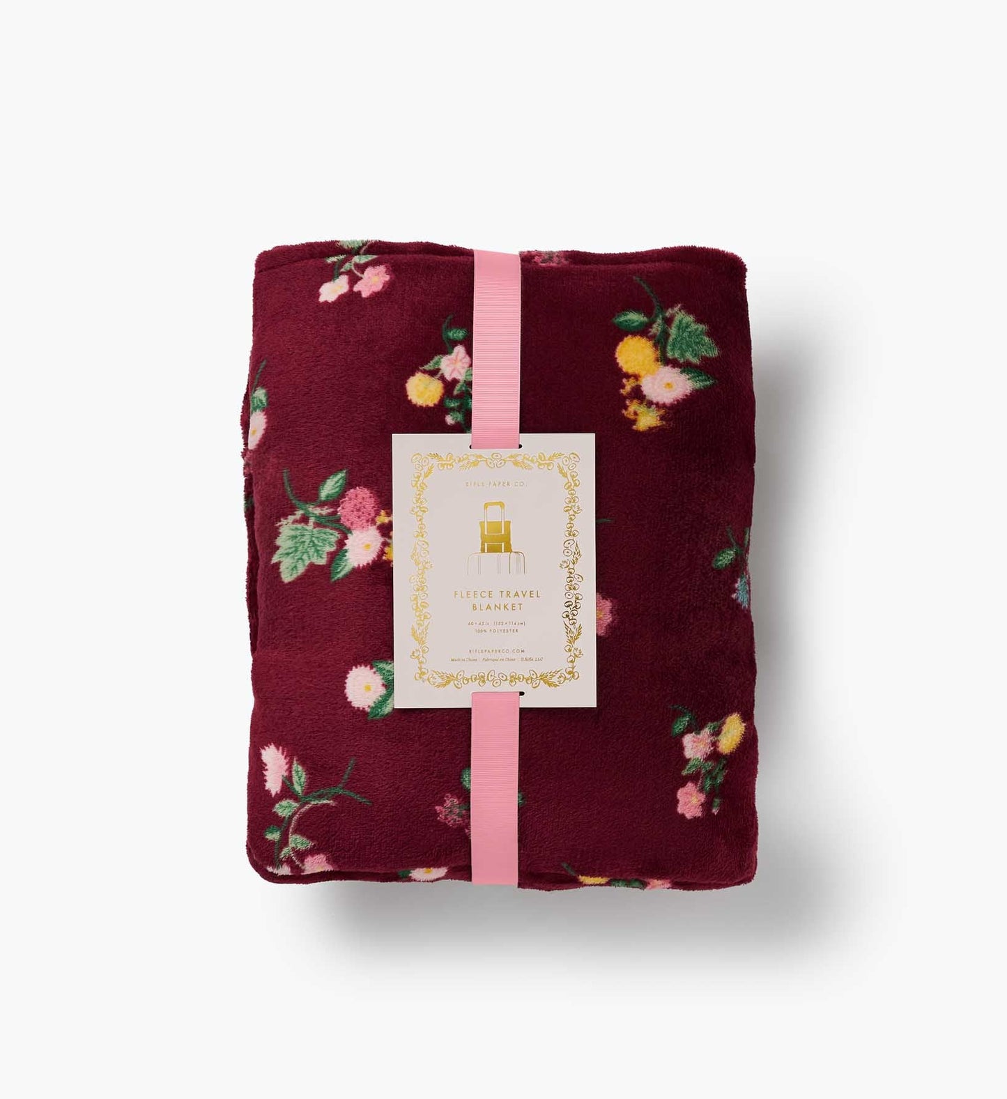 Travel Fleece Blanket - Ditsy Dahlia - Woven Cotton Blanket