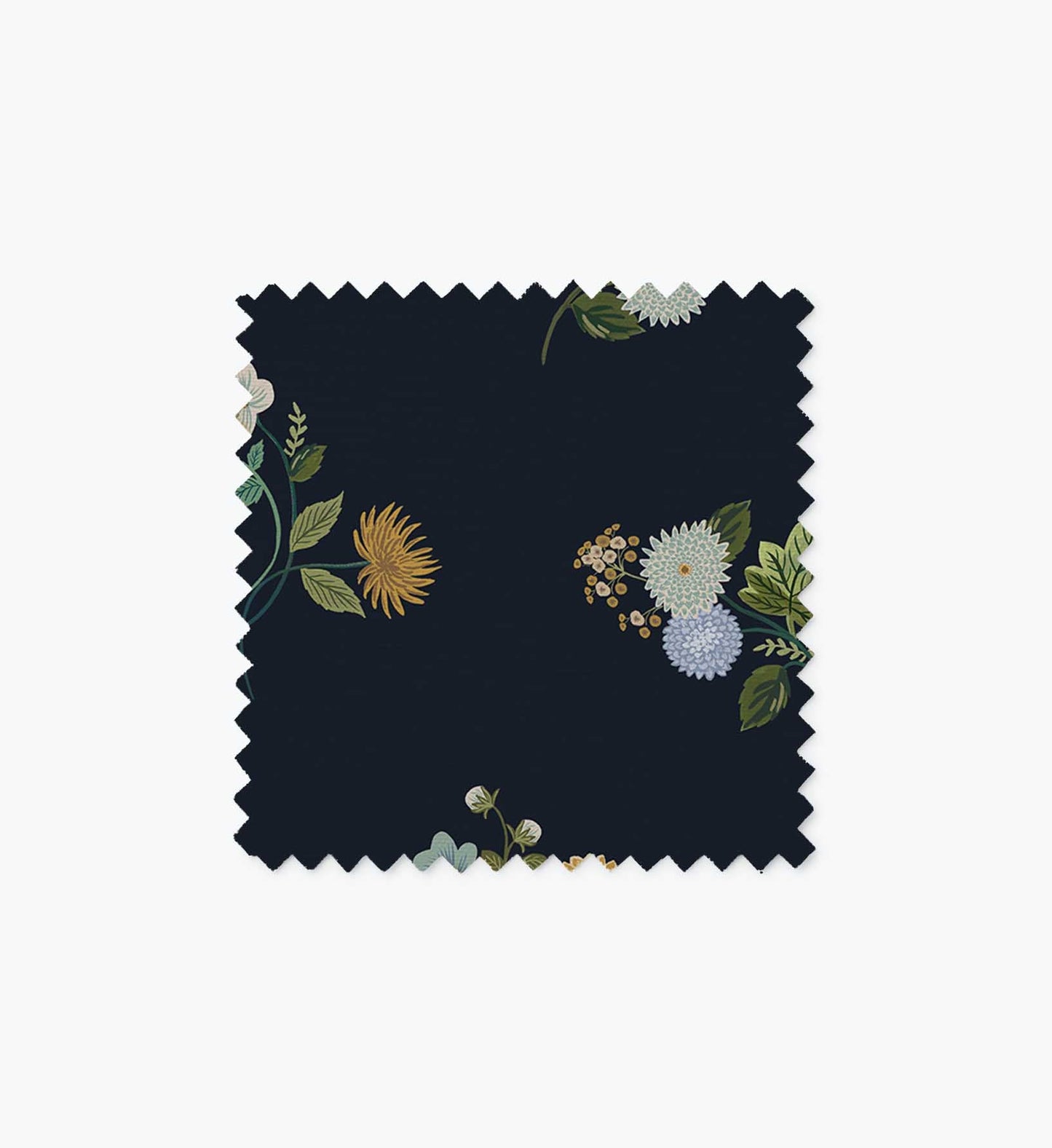 Furniture Fabric Sample - Ditsy Dahlia Navy - Premium Design Accessory