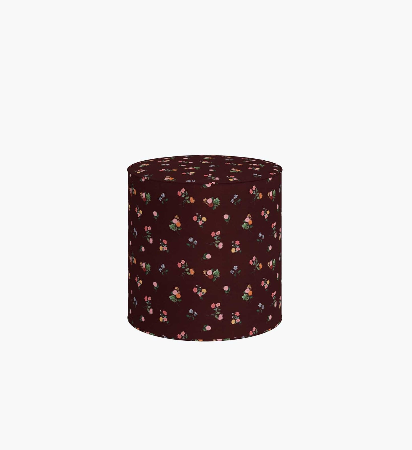 Billie Ottoman - Ditsy Dahlia Burgundy - Premium Design Accessory