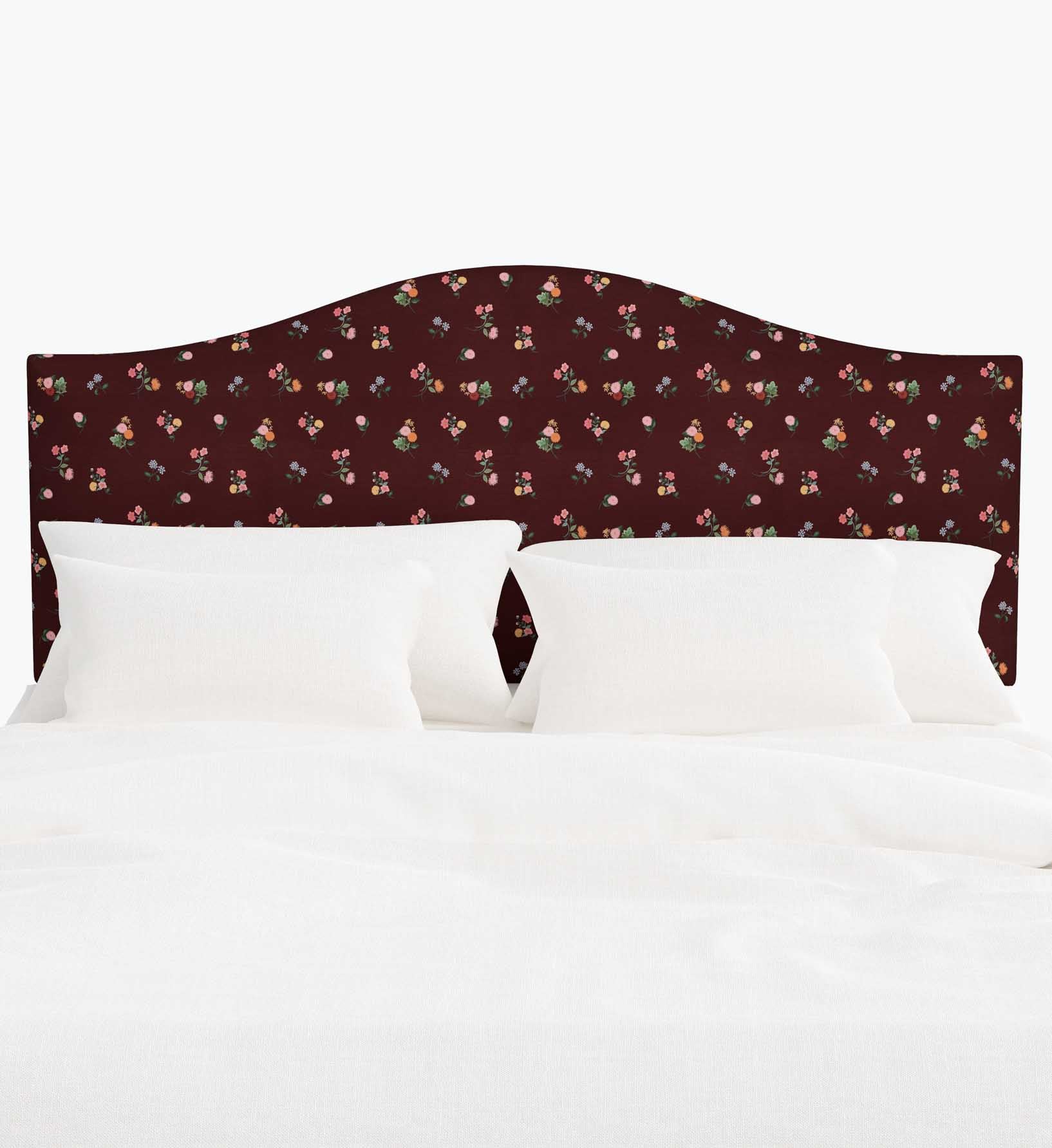 Mayfair Headboard - Ditsy Dahlia Burgundy - Premium Design Accessory
