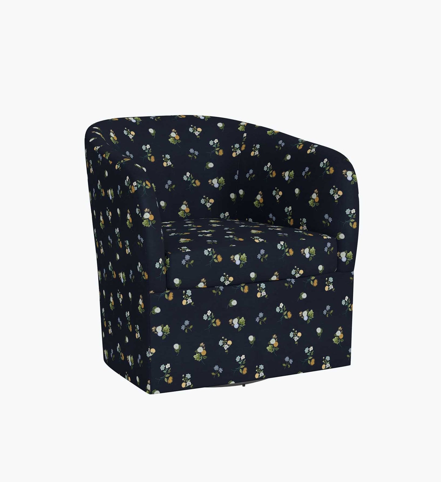 Pembroke Swivel Chair - Ditsy Dahlia Navy - Premium Design Accessory