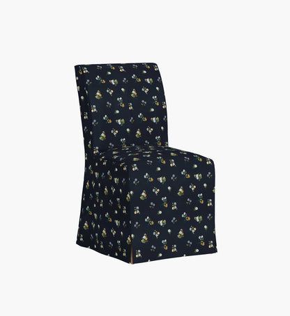 Frances Slipcover Dining Chair - Ditsy Dahlia Navy - Premium Design Accessory