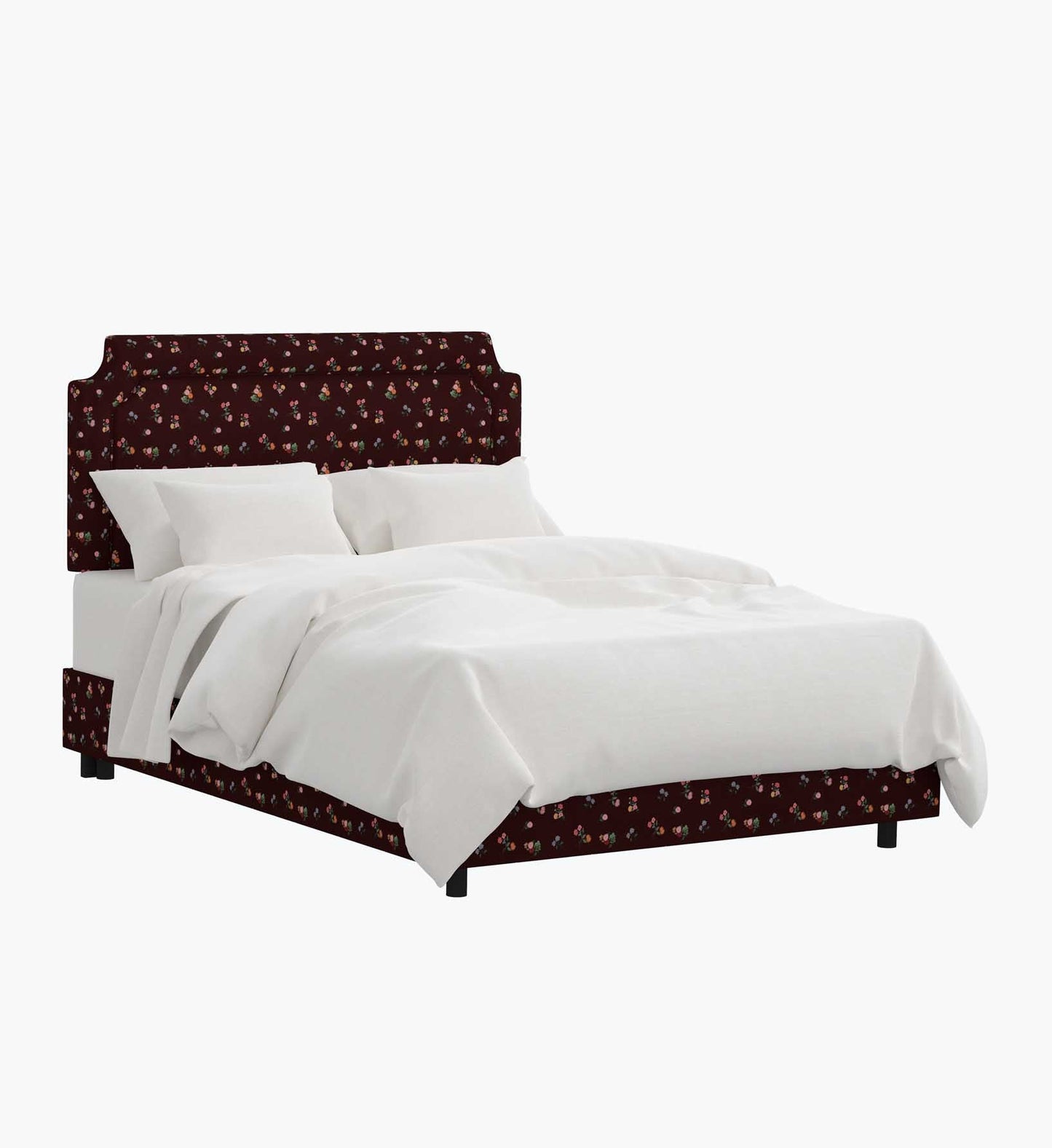 Hampton Bed - Ditsy Dahlia Burgundy - Premium Design Accessory