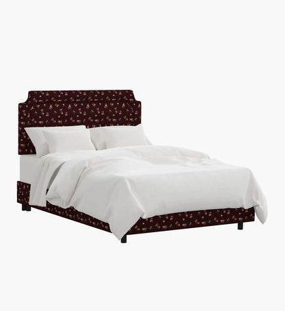 Hampton Bed - Ditsy Dahlia Burgundy - Premium Design Accessory
