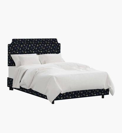 Hampton Bed - Ditsy Dahlia Navy - Premium Design Accessory